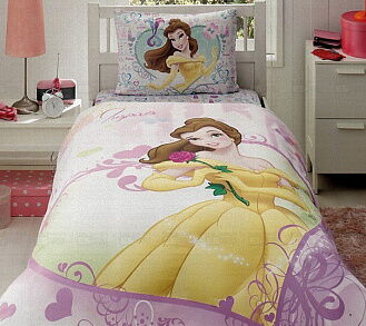 Постельное бельё для детей TAC DISNEY Princess Belle Heart 160*220 см - цена
