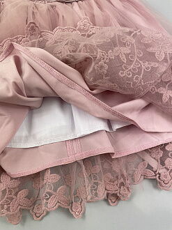 Нарядное платье для девочки Mevis розовое 3312-03 - размеры