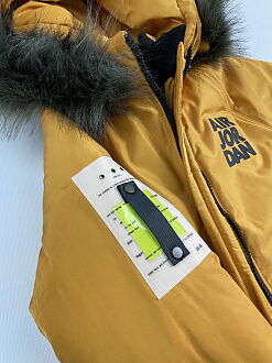 Зимняя куртка для мальчика Kidzo горчичная 3310 - фотография