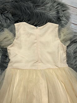 Нарядное платье для девочки Mevis кремовое 3226-02 - фотография