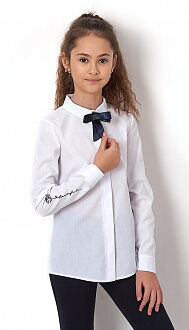 Школьная блузка для девочки Mevis белая 2748-01 - цена