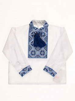 Вышиванка-сорочка для мальчика Украина Тарасик синяя 2369 - цена