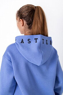 Утепленная кофта-худи для девочки Mevis NYC сиреневая 3938-01 - фото