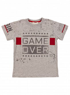 Комплект футболка и шорты Breeze Game over серый 12098 - размеры