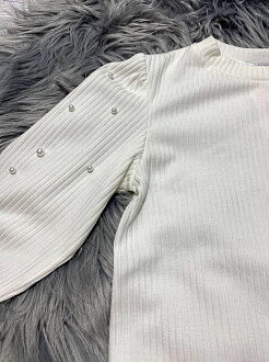 Трикотажная кофточка для девочки Mevis молочная 3786-02 - размеры