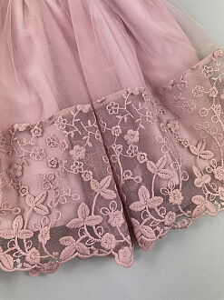 Нарядное платье для девочки Mevis розовое 3312-03 - фотография
