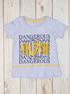Футболка для мальчика Isobel Dangerous голубая 12107 - фото