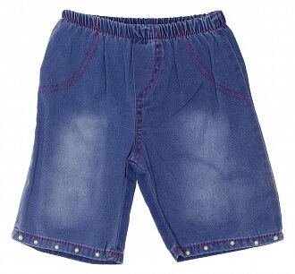 Комплект для девочки футболка и джинсовые шорты Tropical голубой - фото