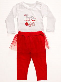 Костюм новогодний для девочки Фламинго ,,Heppy new year" красный 733-223 - фотография