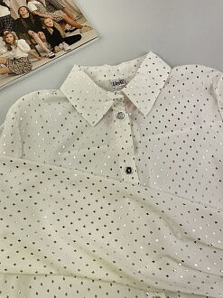 Блузка для девочки Mevis Стрелочки молочная 2912-02 - размеры