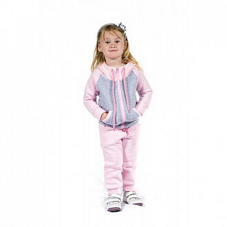 Утепленный спортивный костюм для девочки Kids Couture розовый - цена
