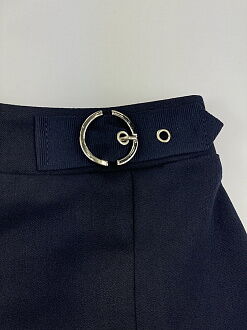 Школьные шорты для девочки Mevis синие 3698-01 - размеры