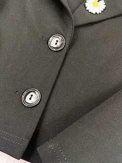 Трикотажный жакет для девочки Mevis черный 4157-02 - фотография