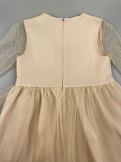 Нарядное платье для девочки Mevis кремовое 2972-02 - размеры