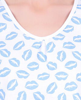 Комплект женский (майка+шорты) MISS FIRST KISS голубой - фотография