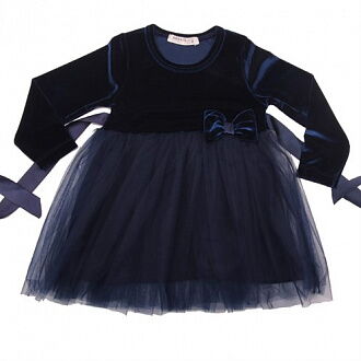 Платье нарядное для девочки Breeze темно-синее 8704 - цена