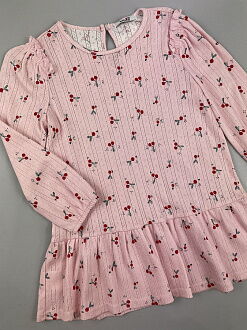 Трикотажное платье для девочки Mevis розовое 4012-02 - размеры