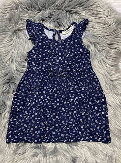 Платье для девочки Breeze Цветочки темно-синее 14284 - размеры