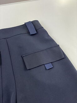 Школьные шорты для девочки Mevis синие 3238-01 - размеры