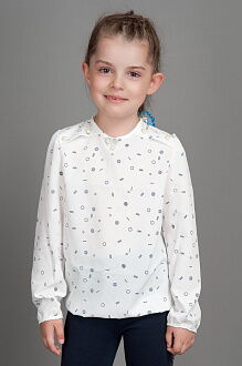 Блузка с брошью для девочки Kidzo Геометрия BF-2-06 - цена
