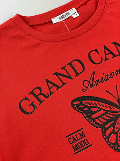 Футболка для девочки Mevis красная 4662-03 - размеры