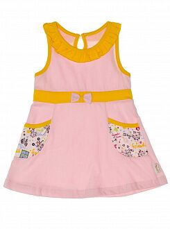 Летний комплект платье и трусики для девочки Smil розовый 113202 - размеры