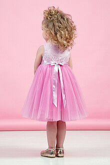 Нарядное платье для девочки Zironka розовое 38-9005-2 - фото