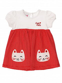 Платье для девочки Barmy Котики красное 0032 - цена