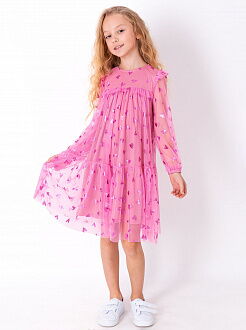 Нарядное платье для девочки Mevis Сердечки розовое 4065-02 - цена