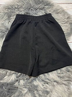 Юбка-шорты для девочки Mevis черная 3890-02 - фотография