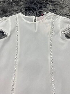 Блузка для девочки Mevis молочная 3729-02 - размеры