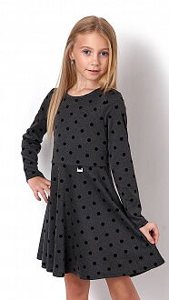 Трикотажное платье для девочки Mevis темно-серое 3270-02 - цена