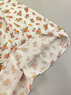 Летнее платье для девочки Mevis Цветочки белое 4905-04 - картинка