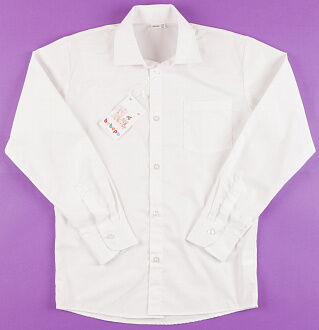 Рубашка с длинным рукавом для мальчика Bebepa белая 1106-136 - фото