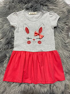 Трикотажное платье для девочки Barmy Зайка серое 0542 - цена