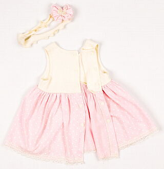 Платье+повязка для девочки  HappyTOT Букетик розовое 721 - картинка