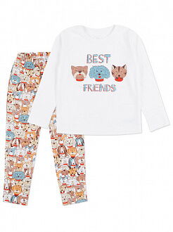 Пижама для мальчика Фламинго собачки молочная 256-222-13 - цена