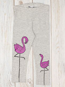 Лосины для девочки Caribou Фламинго серые 279 - цена