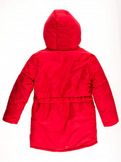 Куртка зимняя для девочки Одягайко красная 20026 - размеры