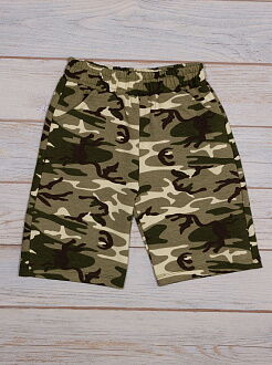 Комплект футболка и шорты для мальчика Милитари хаки 1092 - размеры
