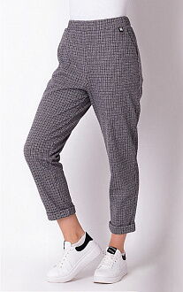 Трикотажные брюки для девочки Mevis темно-серые 3552-01 - цена