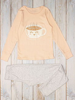 Пижама для девочки-подростка Фламинго Good Morning персиковая 240-212 - цена