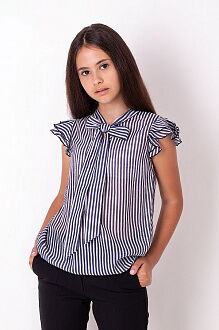 Блузка для девочки Mevis синяя 3271-01 - цена