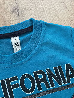 Футболка для мальчика California темно-бирюзовая 57425 - фото