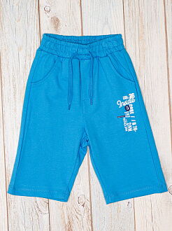 Трикотажные шорты для мальчика Breeze голубые 15718 - фото