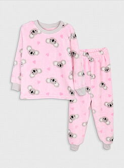Пижама детская вельсофт Фламинго Коалы розовая 855-910 - цена