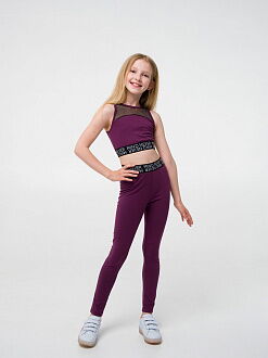 Спортивные лосины для девочки SMIL бордовые 115411/115414/115491 - фото