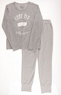 Комплект женский (кофта+штаны) EGO серый PJM 022 - цена