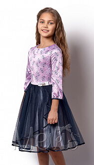 Платье нарядное для девочки Mevis черничное 2289-03 - цена