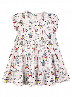 Летнее платье для девочки PATY KIDS Фитнескошки серое 51326 - купить